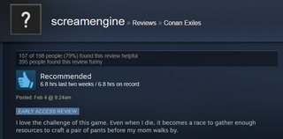 Illustration for article titled Conan Exiles, As Told By Steam Reviews